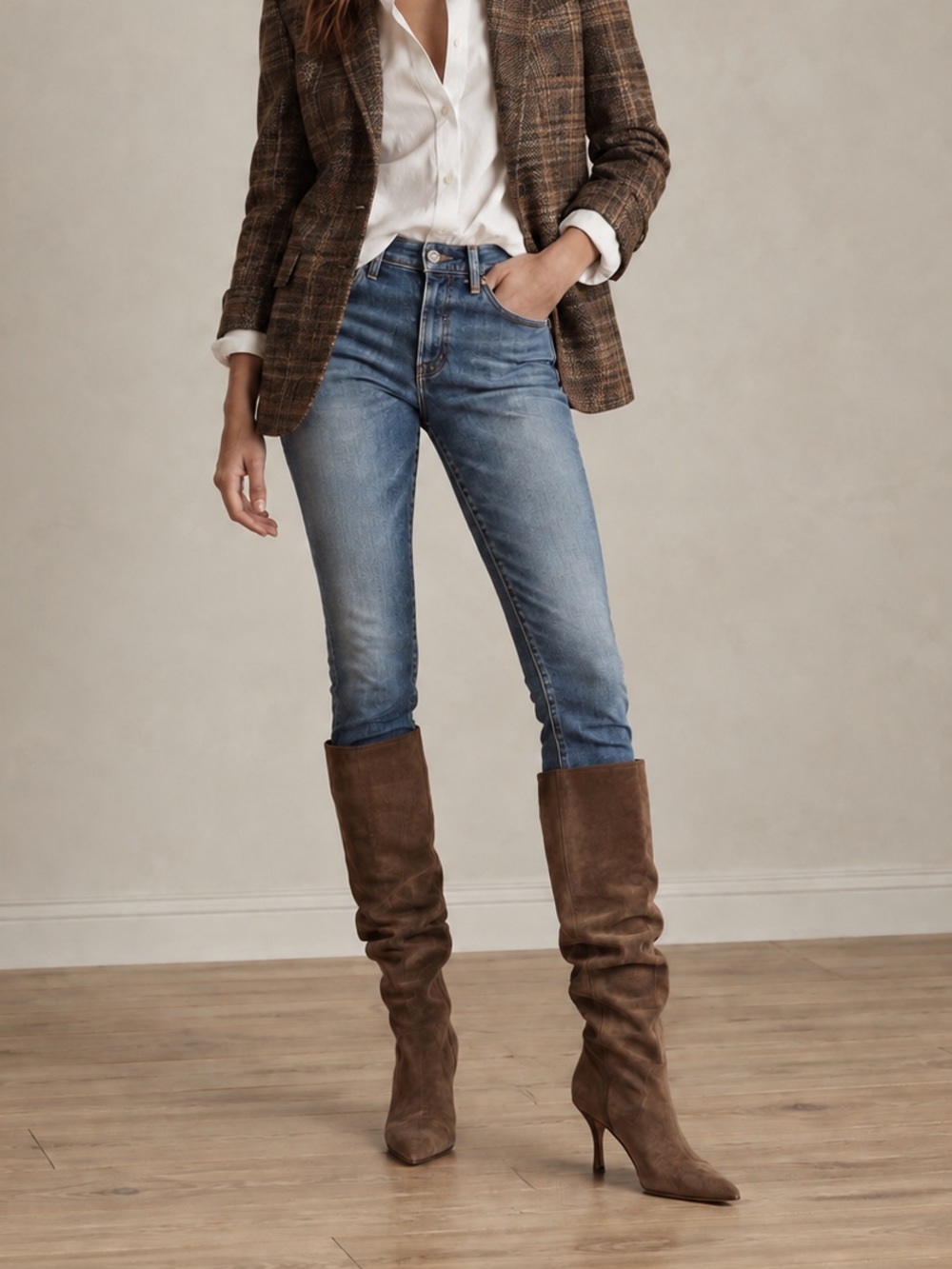 Double RL Ralph Lauren high skinny stretch jeans